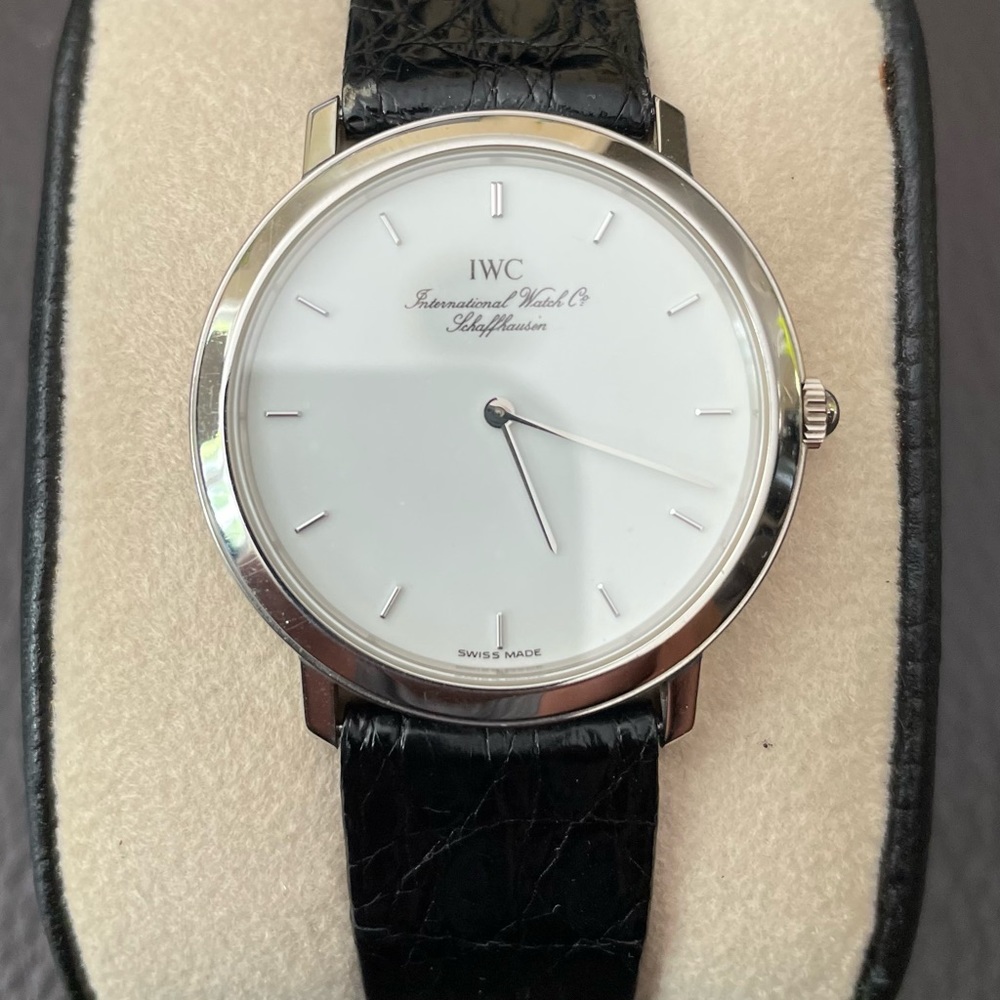 IWC platinum Romain handwound watch
